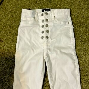 Black Orchid Jeans white skinny double button size 25
